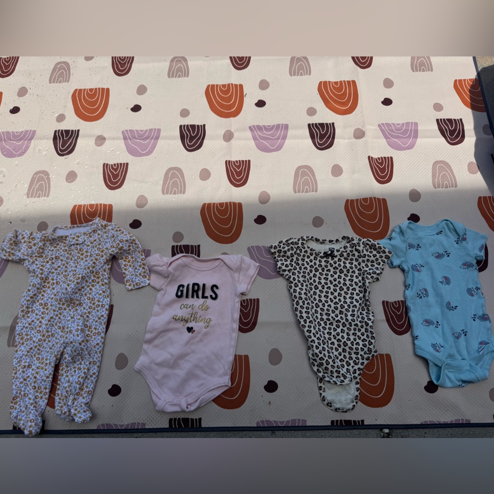 Gerber Leopard and Floral Bodysuit Set